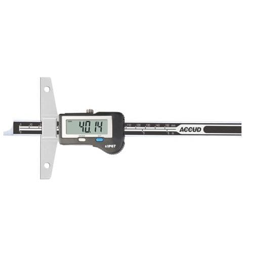 Thước kẹp độ sâu kỹ thuật số chống nước IP67 có lỗ, ACCUD 197-008-21 Thước kẹp độ sâu kỹ thuật số chống nước IP67 có lỗ, ACCUD 197-008-21